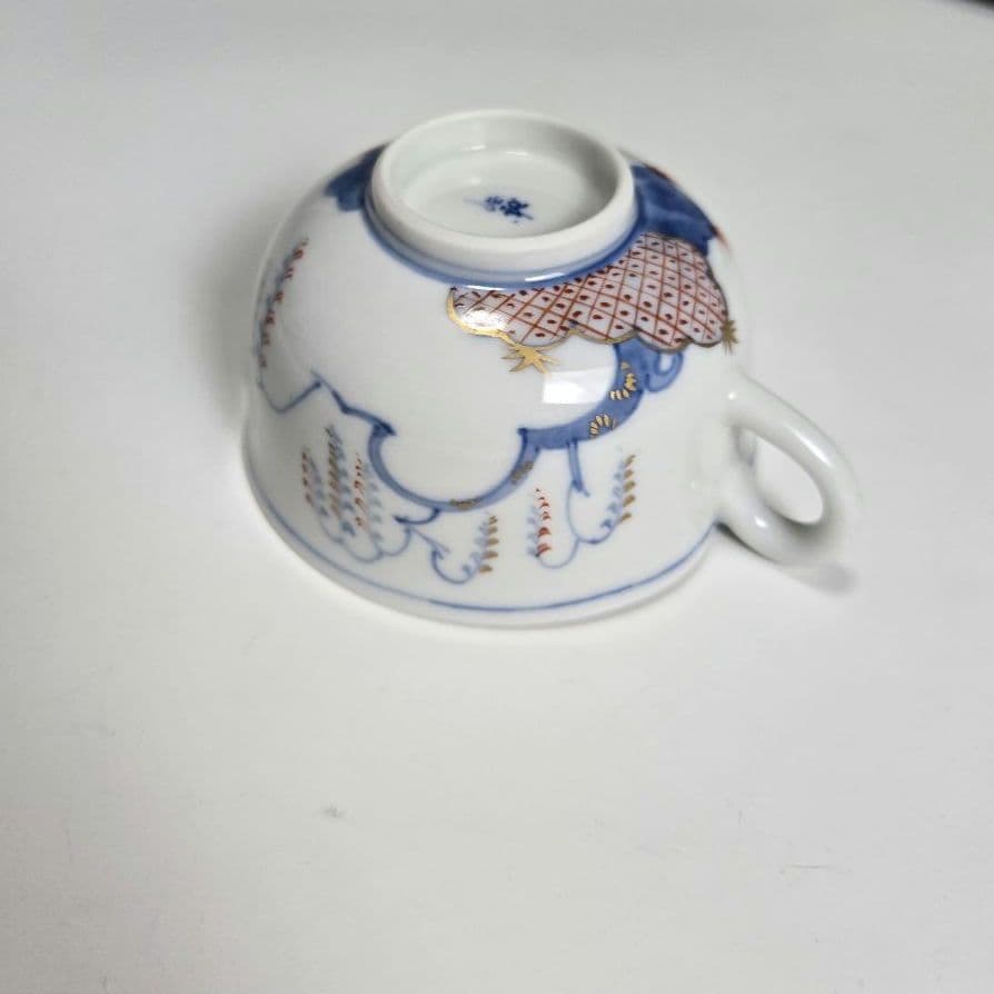 24-1268 古砥部焼煎茶碗と唐木一文字盆