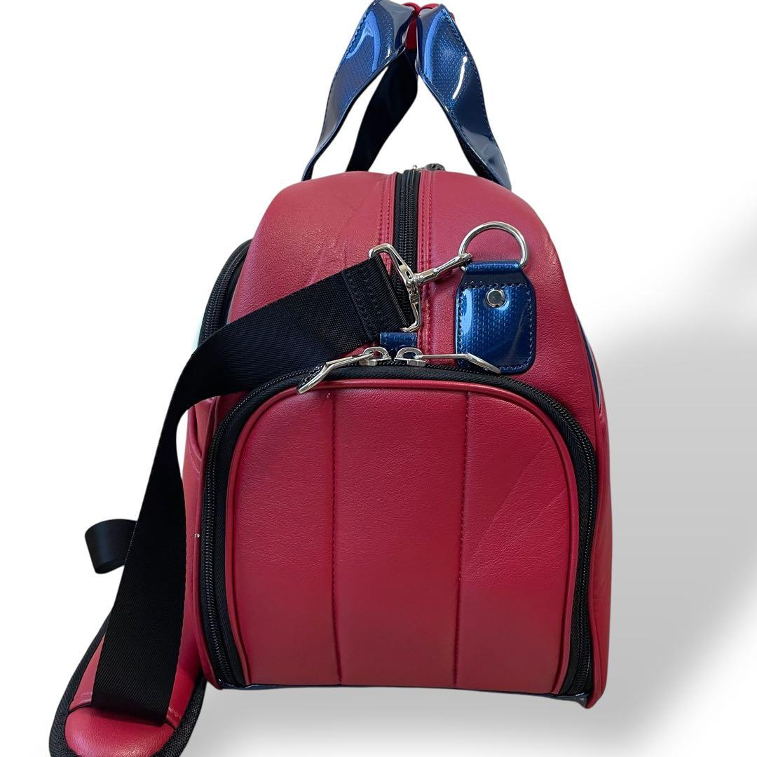 Admiral ゴルフボストンバッグ 赤×紺 シューズ収納付