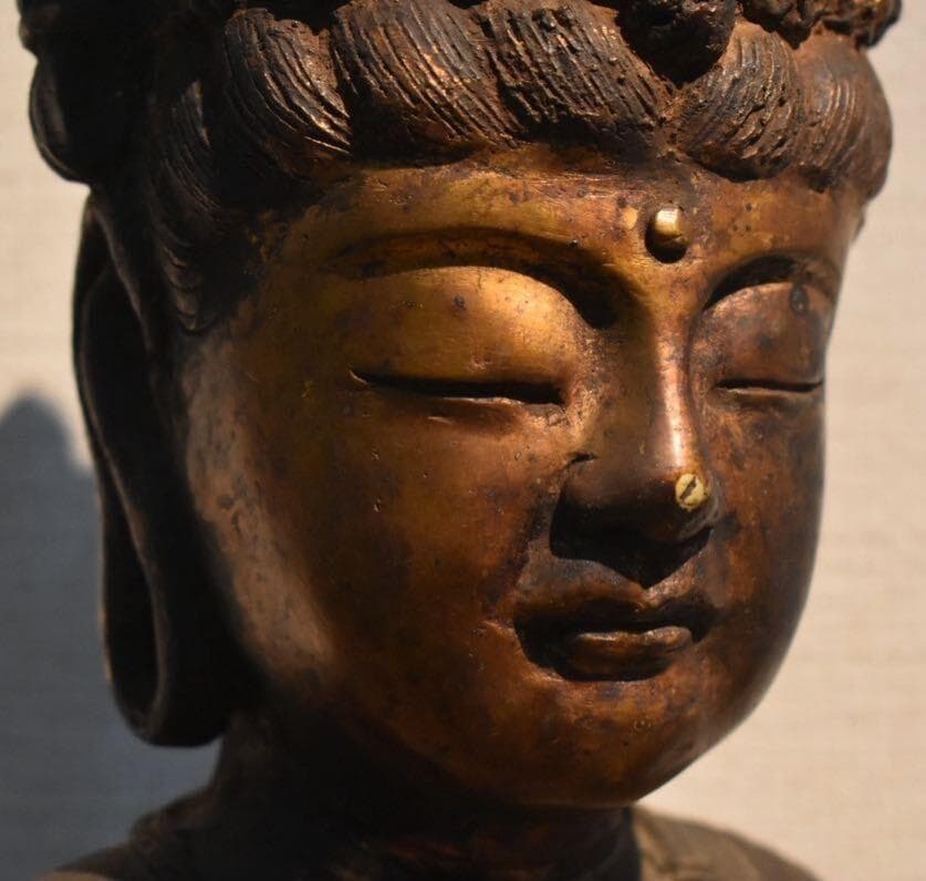 【新羅仏】◆金銅十一面観音菩薩座像 仏像◆検）天平仏 飛鳥仏 高麗仏 百済仏