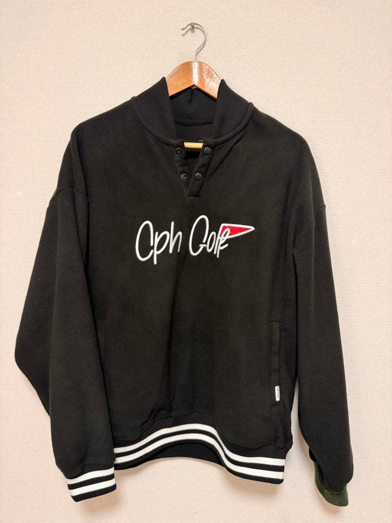 新品未使用 Cph/Golf ブラック マイクロフリース プルオーバー L
