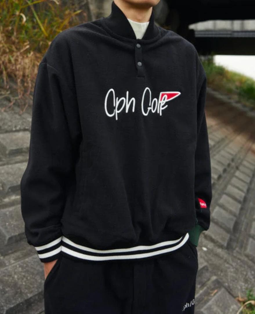 新品未使用 Cph/Golf ブラック マイクロフリース プルオーバー L