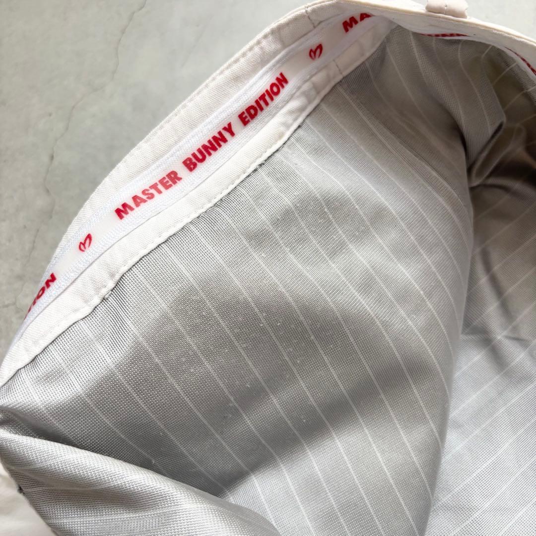 MASTER BUNNY EDITION 蓄熱裏地 中綿ロングパンツ ロゴ 白