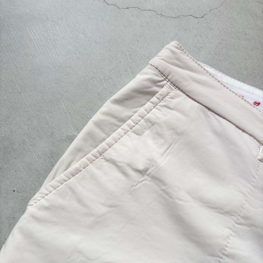 MASTER BUNNY EDITION 蓄熱裏地 中綿ロングパンツ ロゴ 白