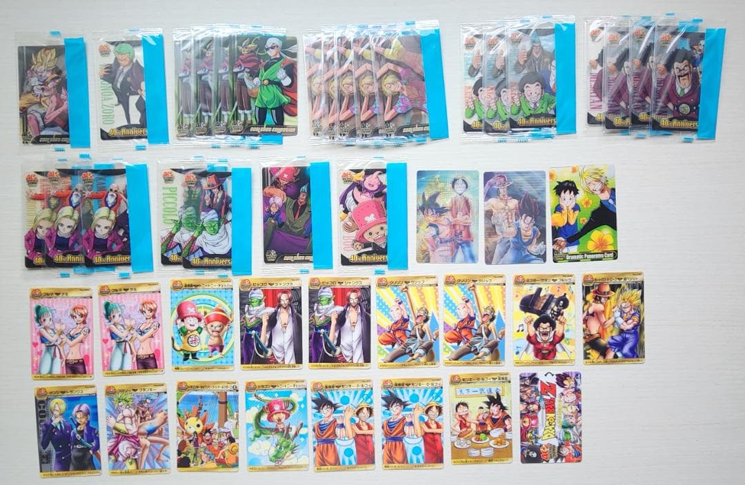 ジャンプ40周年記念　ドラゴンボール　ワンピース　コラボ　カード 45枚