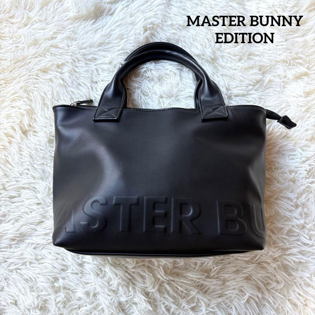 【マスターバニー】美品 カートバック フェイクレザー ブラック 3D