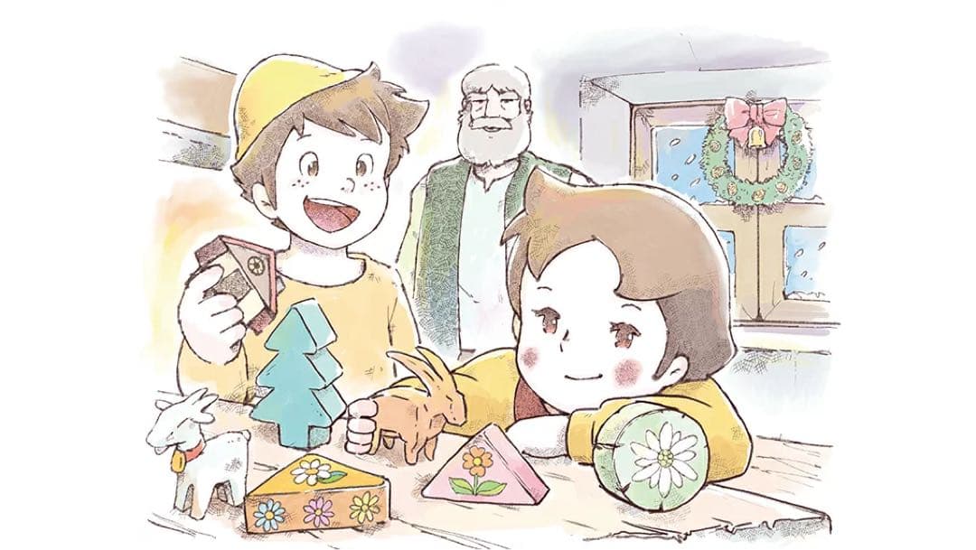 【流通数1点✨】アルプスの少女ハイジ〜積み木遊び（水彩）、根拠4.5.6枚目参照