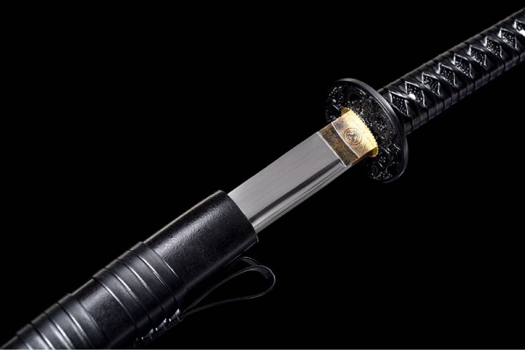 黒竜侍刀 2尺3寸 日本刀 模造刀 武具 舞踊刀 稽古 本牛革柄巻