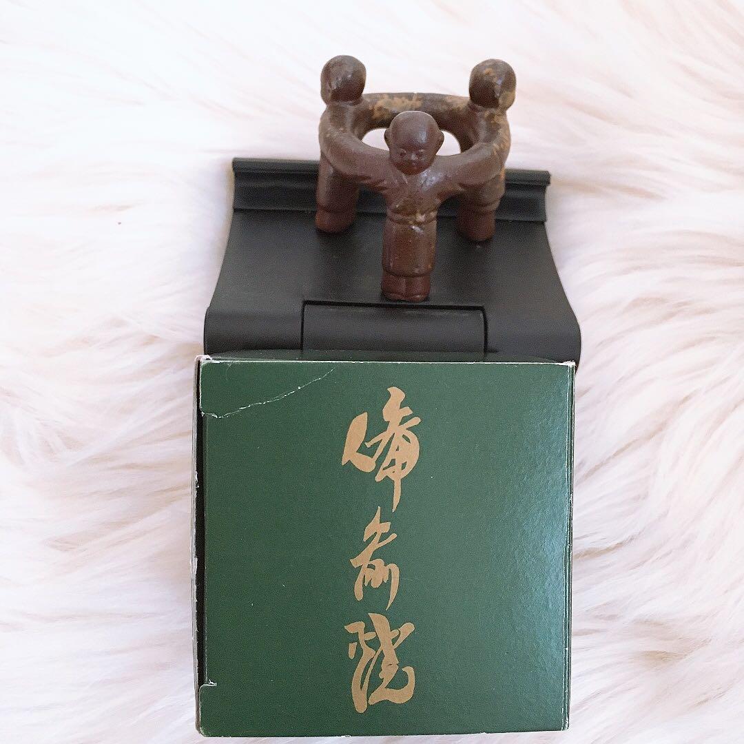 茶道具　蓋置 三人形蓋置 備前焼