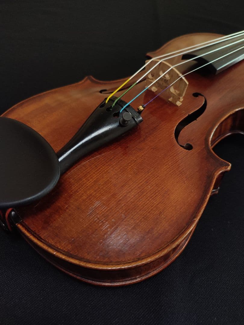 バイオリン　アンティークジャーマン１/2　弦・駒新品交換済　弓・ケース・肩当付属