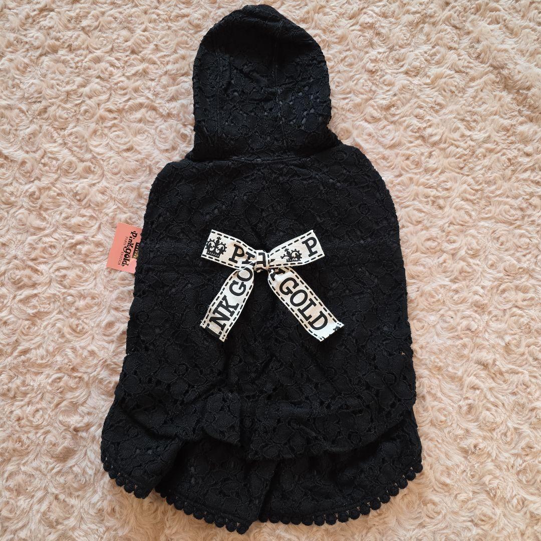 ブラックレースフード犬服 NY GOLD