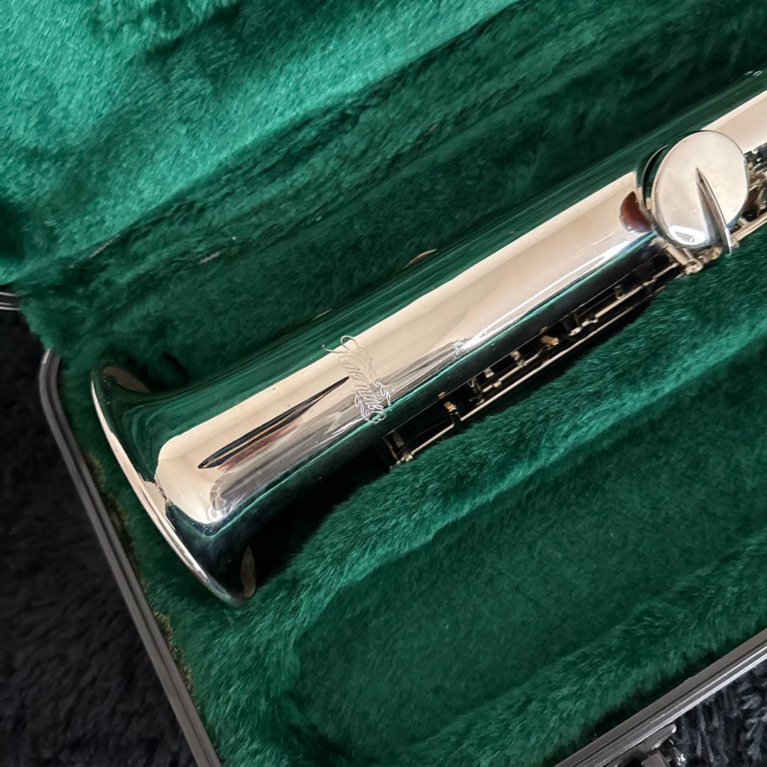 レアカラー Kaerntner ソプラノサックス 管楽器 シルバー ケース付属