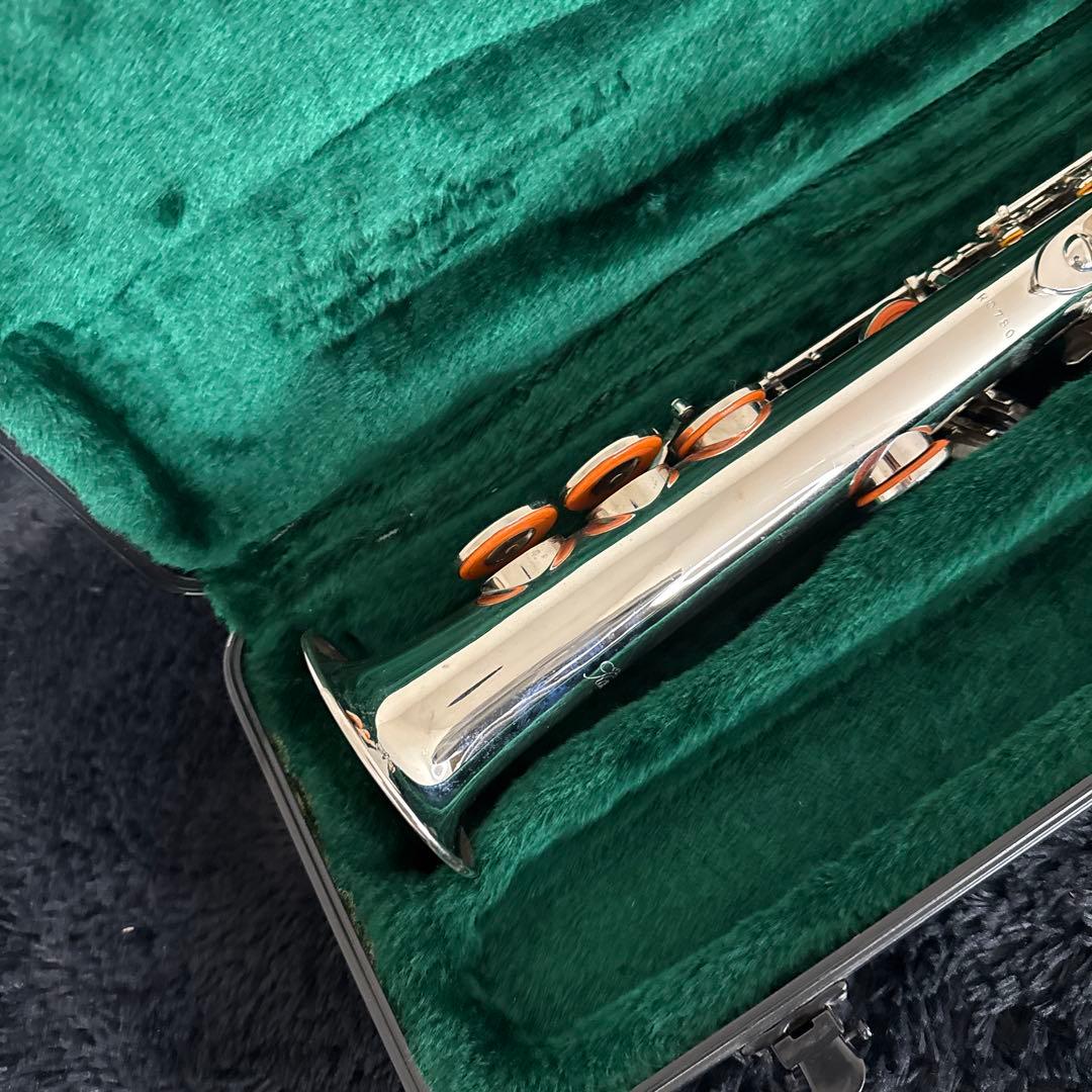 レアカラー Kaerntner ソプラノサックス 管楽器 シルバー ケース付属
