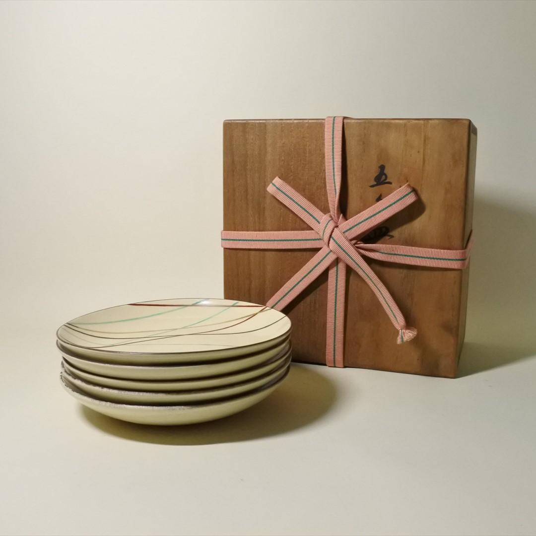 現代作家　十六代永楽善五郎　即全　五色　銘々皿　５枚組　共箱