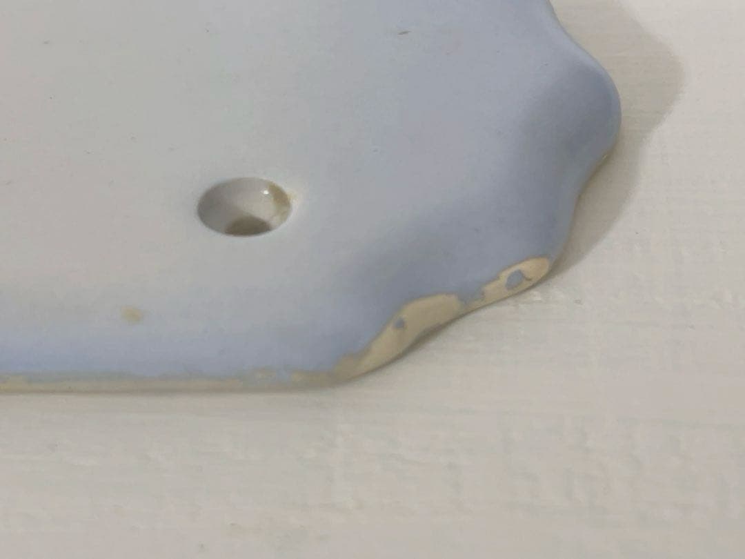 【Sale最終価格】陶器製バラ柄ドアプレート＊アンティーク