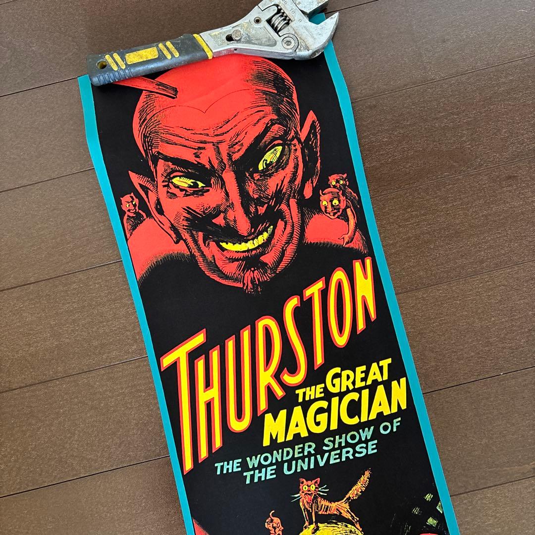 1 アンティーク　ビンテージ　スカル　悪魔　マジシャン　奇術　ポスター複製