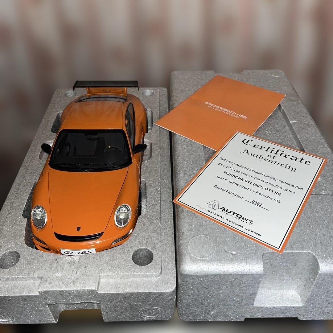 【絶版】1/12 オートアート，ポルシェ911 GT3 RS オレンジ