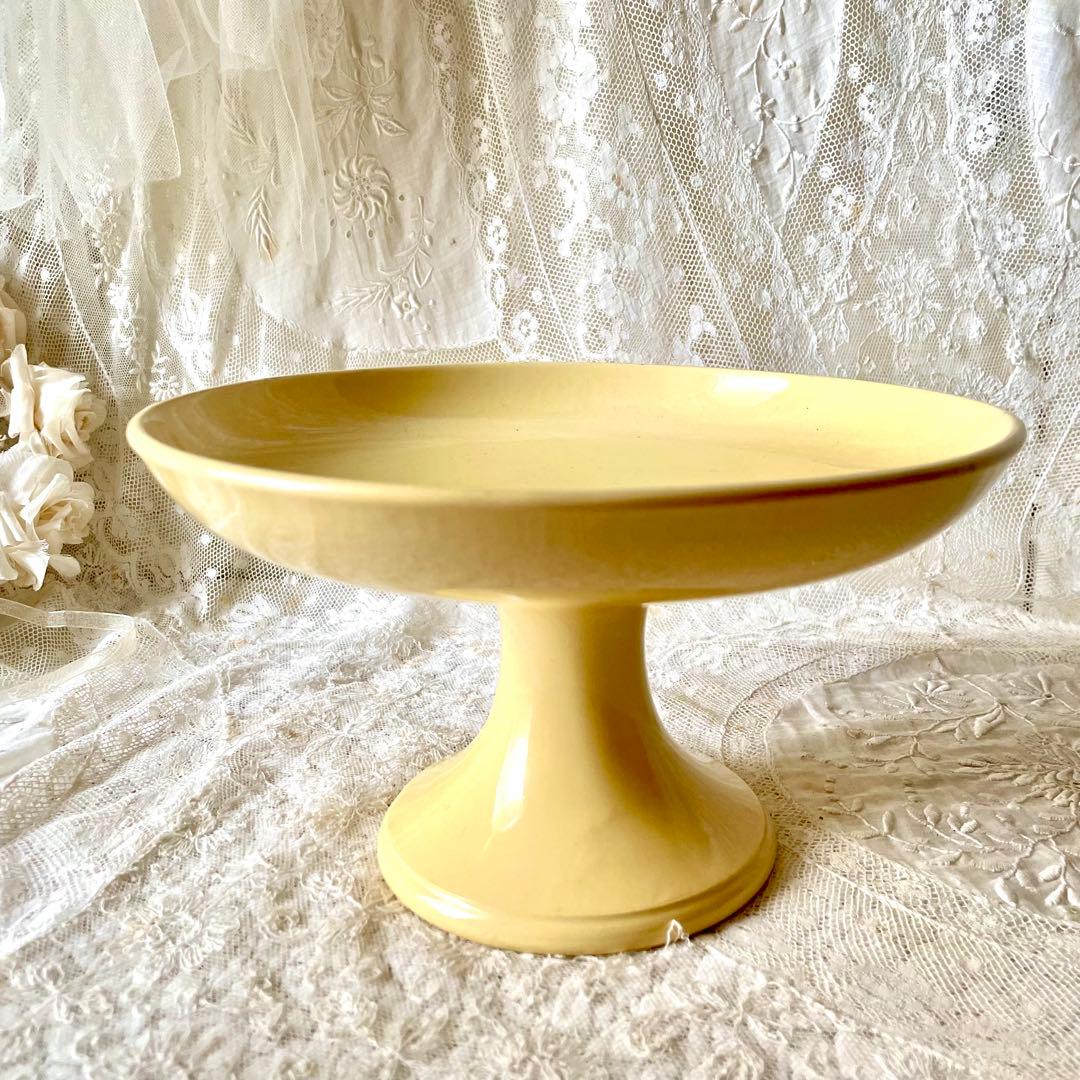 サルグミンヌ　コンポティエ　クリームイエロー　フランスアンティーク