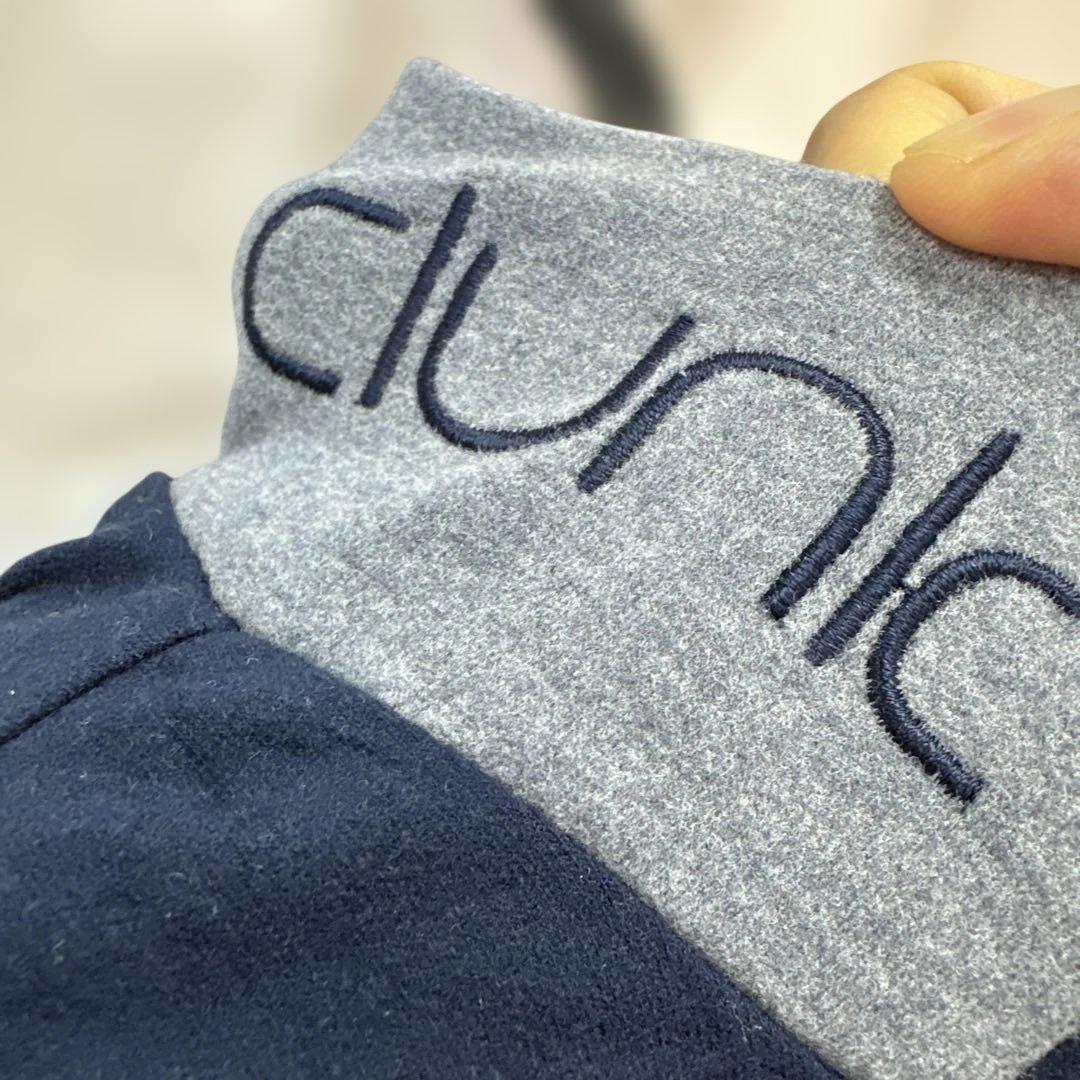 clunic V字切替長袖シャツ ネイビー