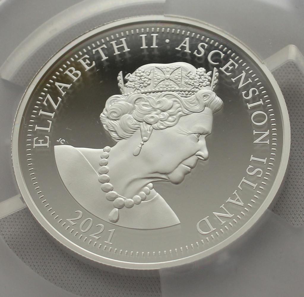 2021年アセンション島 ダイアナ妃生誕60周年2oz 銀貨 PCGS PR70