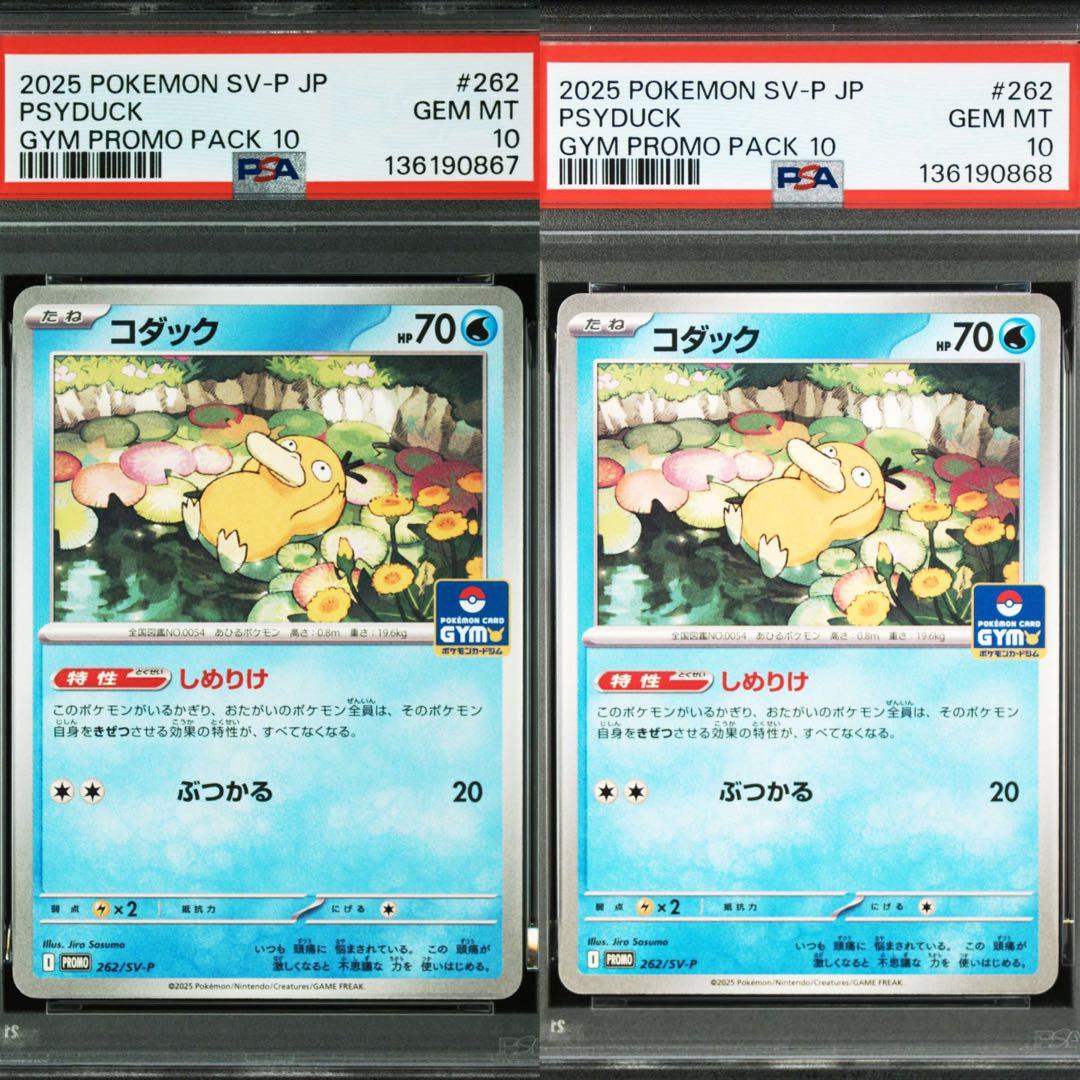 【PSA10】ポケモンカードゲーム 262/SV-P コダック プロモ 2連番
