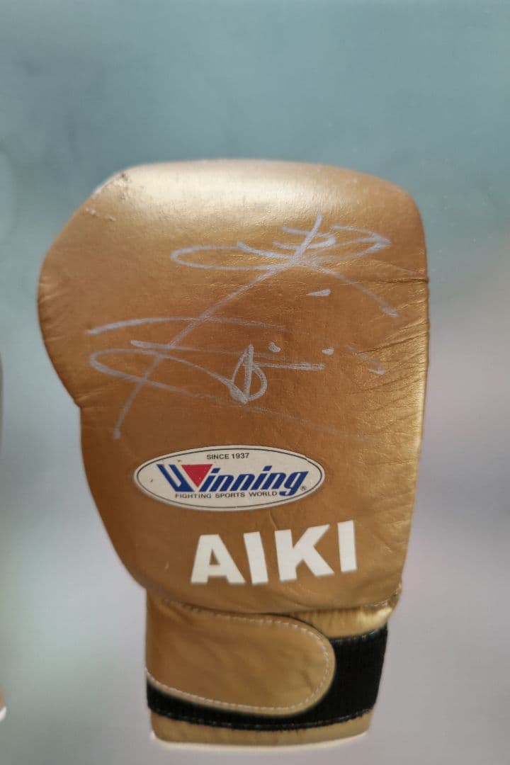 ボクシング浪速の弁慶亀田大毅実使用グローブ直筆サイン入り