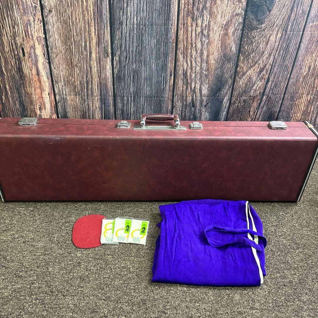 三味線本体 白色 シルバー 紫色 ケース付き