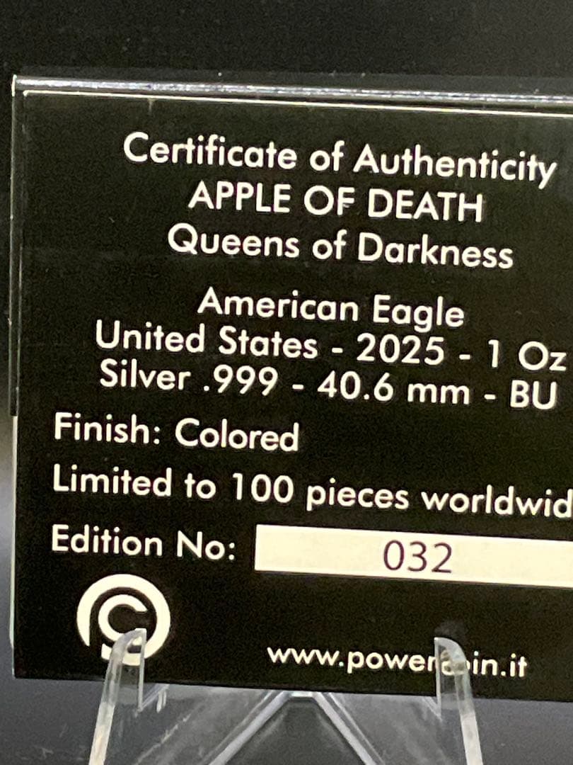 白雪姫 悪役 女王 2025年  ディズニー ヴィランズ　1オンス銀貨