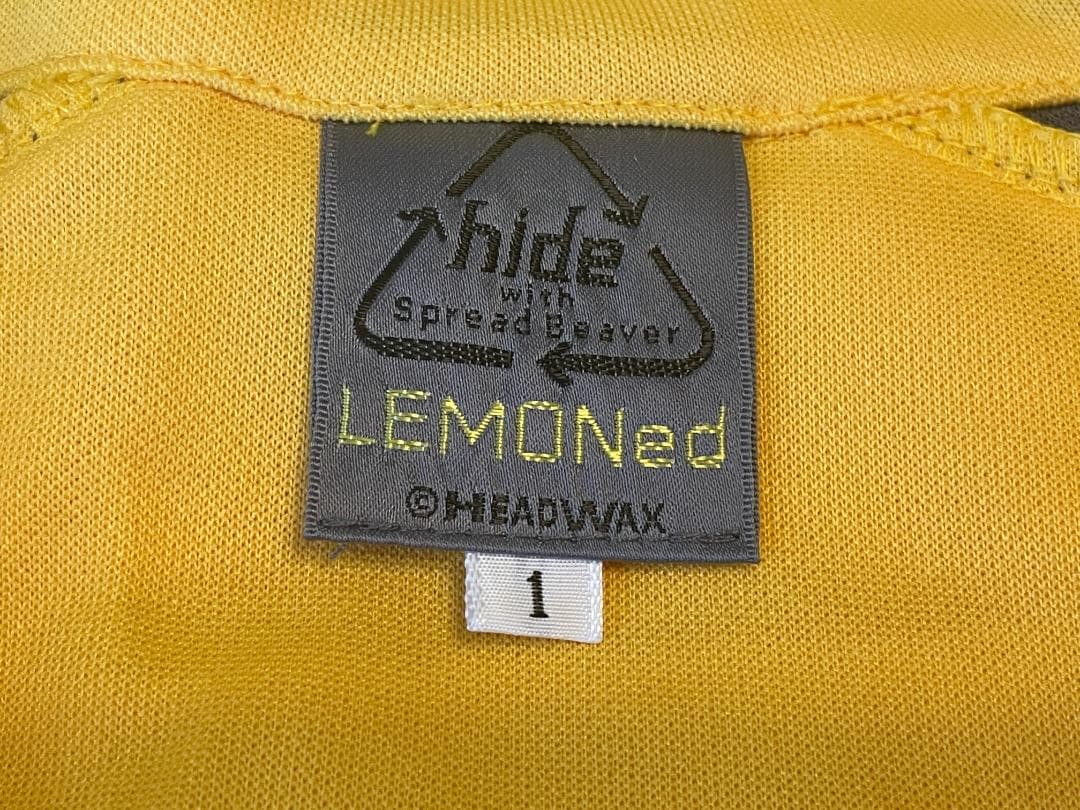 正規品　サイズ１　hideサイドカーブジャージ　イエロー　LEMONeD