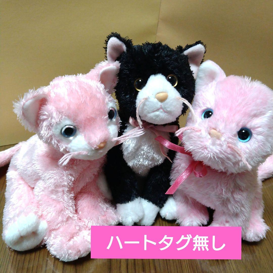 ty ぬいぐるみ ネコ ビーニーベイビーズ ハートタグ無し 猫 ねこ 3体