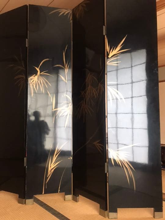 漆塗り絵　屏風