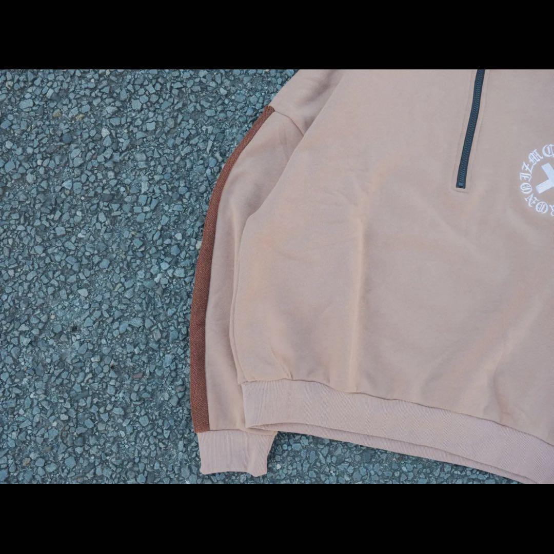 CHRONOIZM クロノイズム ハーフジップ スウェット　【ベージュ】