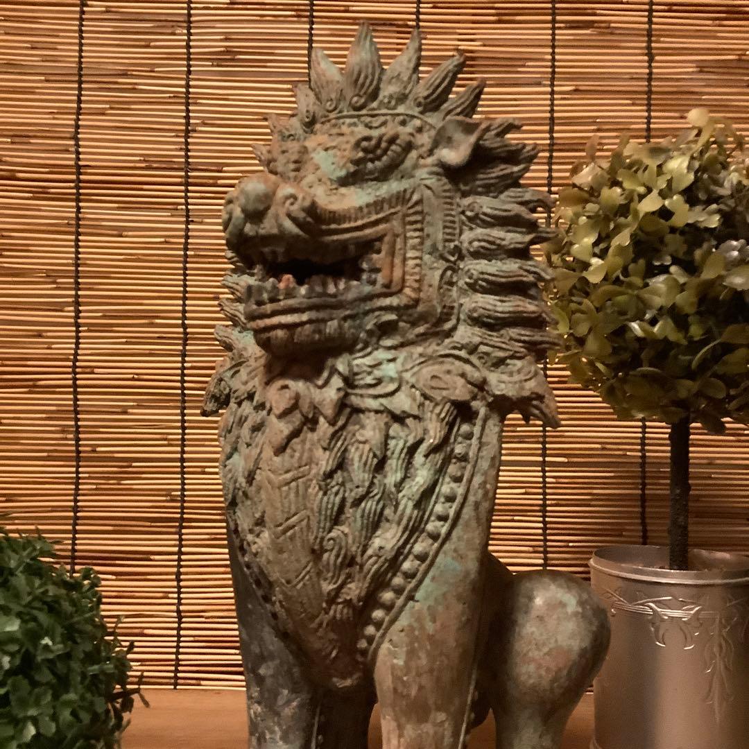 中国唐代「聖獣・唐獅子」神獣・霊獣・魔除け・守護・初唐様式・青銅・出土発掘