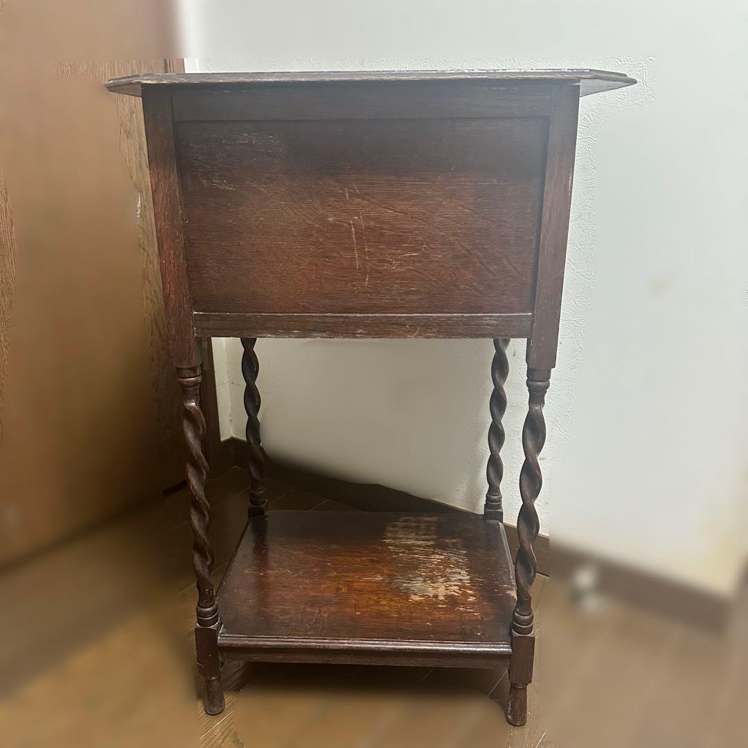 イギリス家具/アンティーク/サイドテーブル/天板開閉式/ 【最終処分2/3まで】