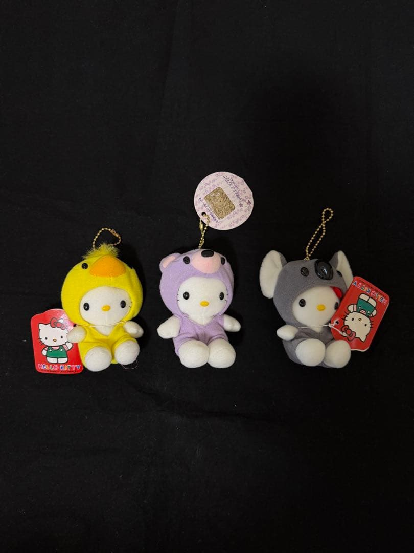 ハローキティラベンダー 北海道 あひる コアラ着ぐるみマスコット 3点セット
