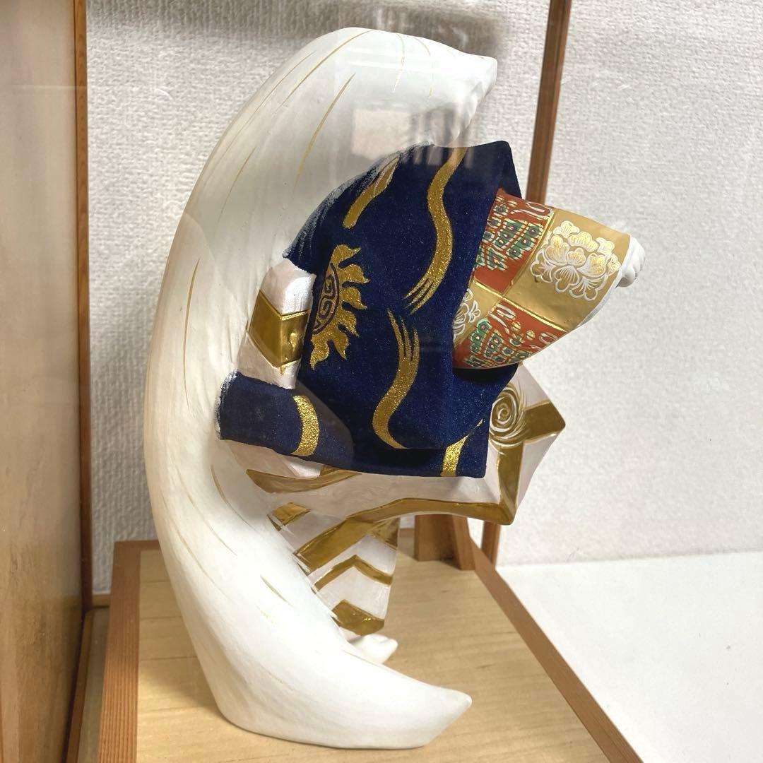 博多人形 鏡獅子 武吉國明 歌舞伎 博多人形商工業（協） 伝統工芸品 ケース付き