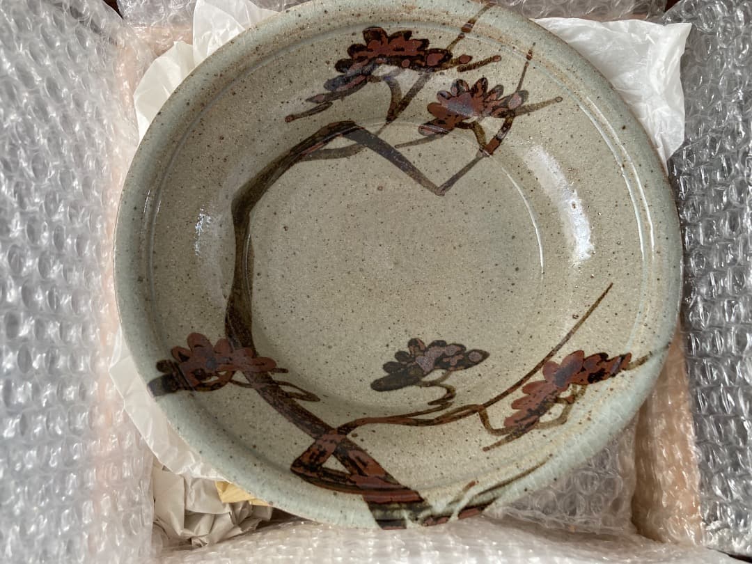 絵唐津　鉢　十三代太郎右衛門窯　共箱付き