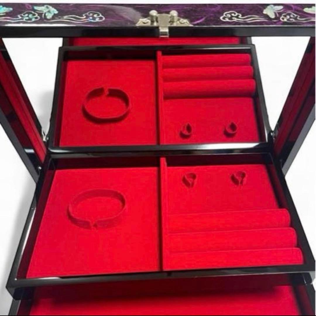 美しい✨ 韓国　螺鈿細工 漆器 小物入れ 宝石箱ジュエリーボックス伝統工芸