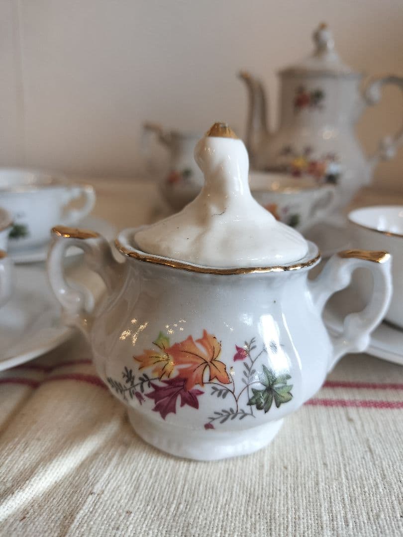 アンティーク　フランス　ビンテージ　陶器　ままごと　ディネットセット