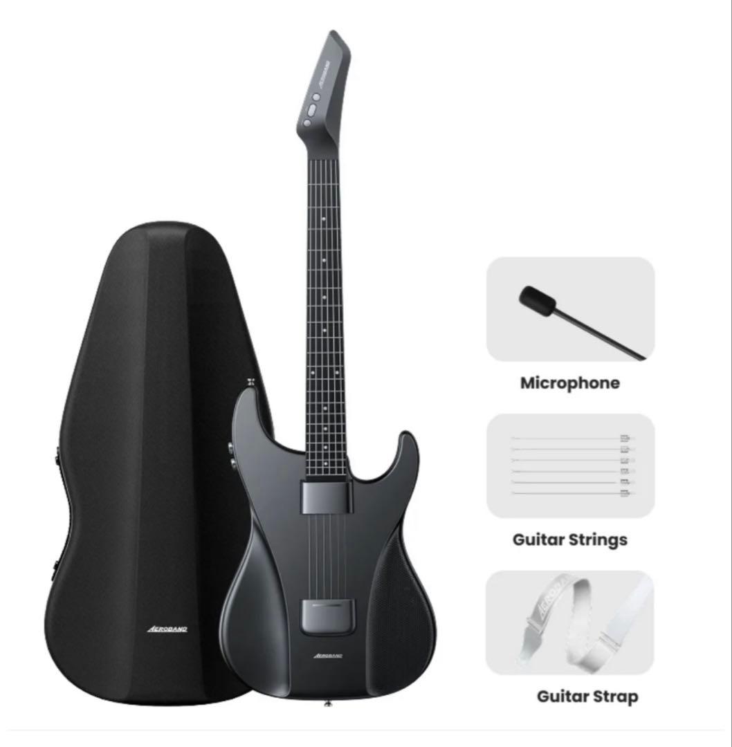 AeroBand Guitar Black 専用バッグ、マイク、アクセサリー付