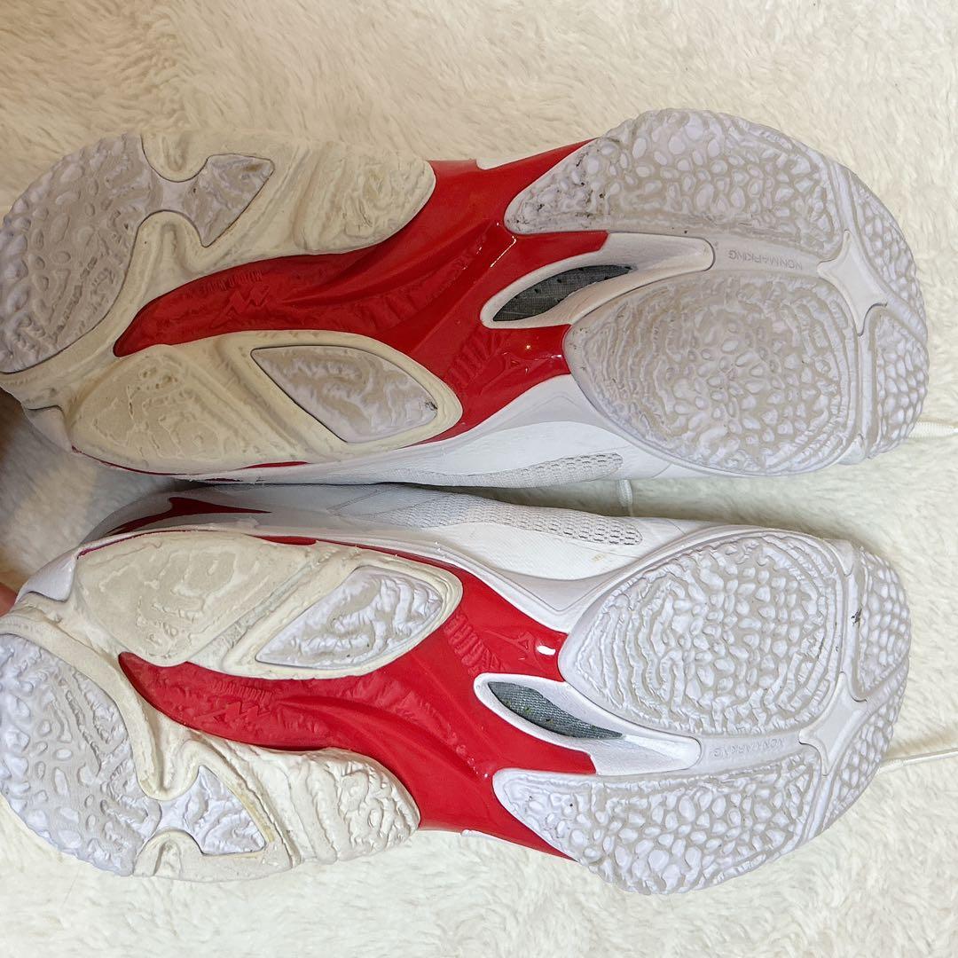 Mizuno バレーボールシューズ ホワイト/レッド