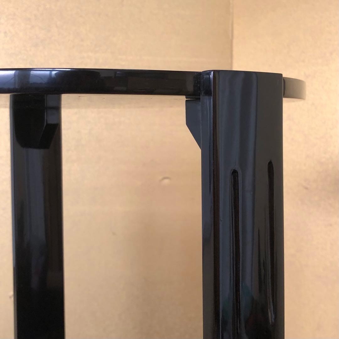 《R》茶道具 輪島塗 黒真塗 丸卓 光栄堂作 共箱　260109き2