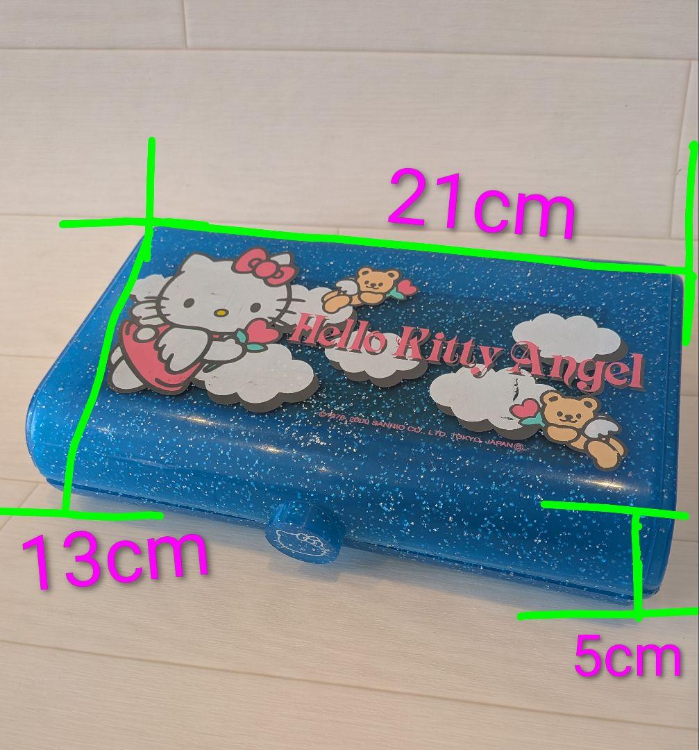 希少　ハローキティ　2段　ミラー付きBOX　収納　小物入れ　2000　エンジェル