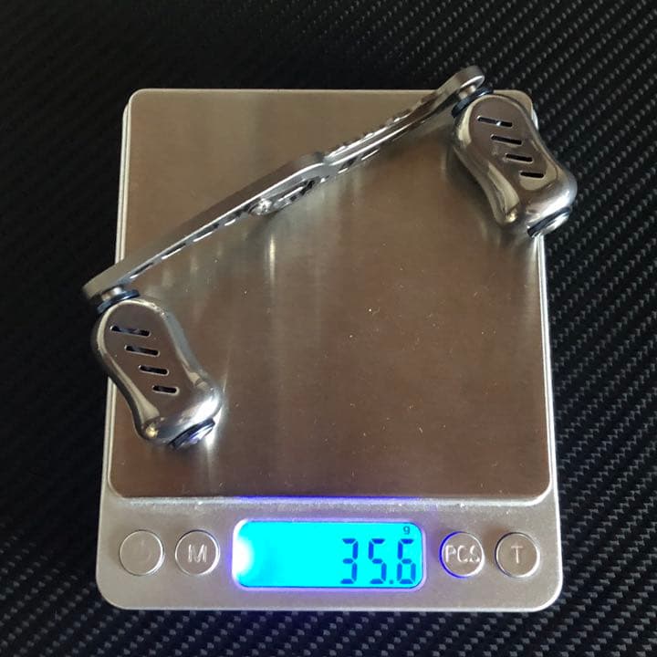 軽量ベイトリール用アルミハンドル アルミハンドルノブ フルセット　ガンメタ