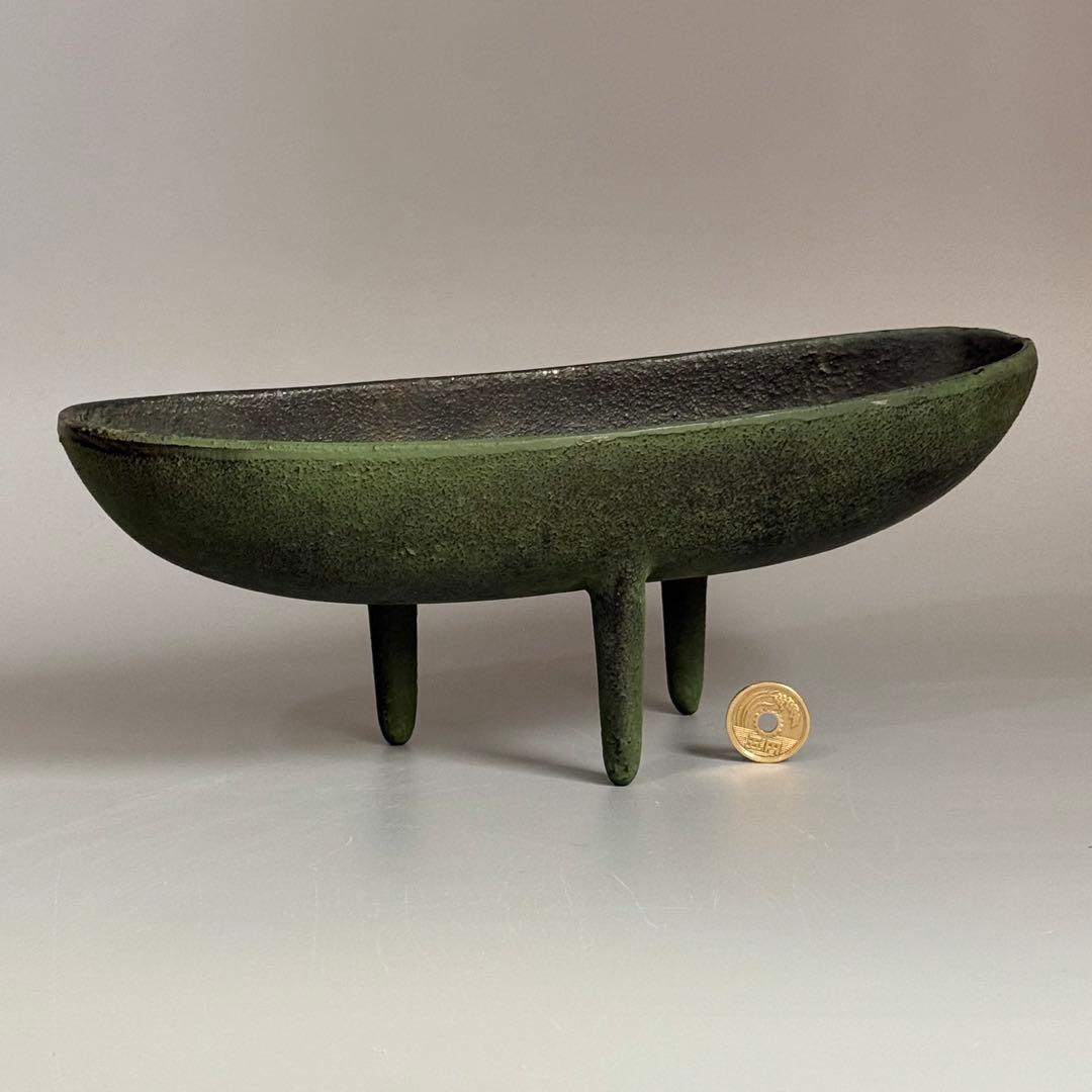 南部鉄器 三つ足 花器 水盤 鉄器