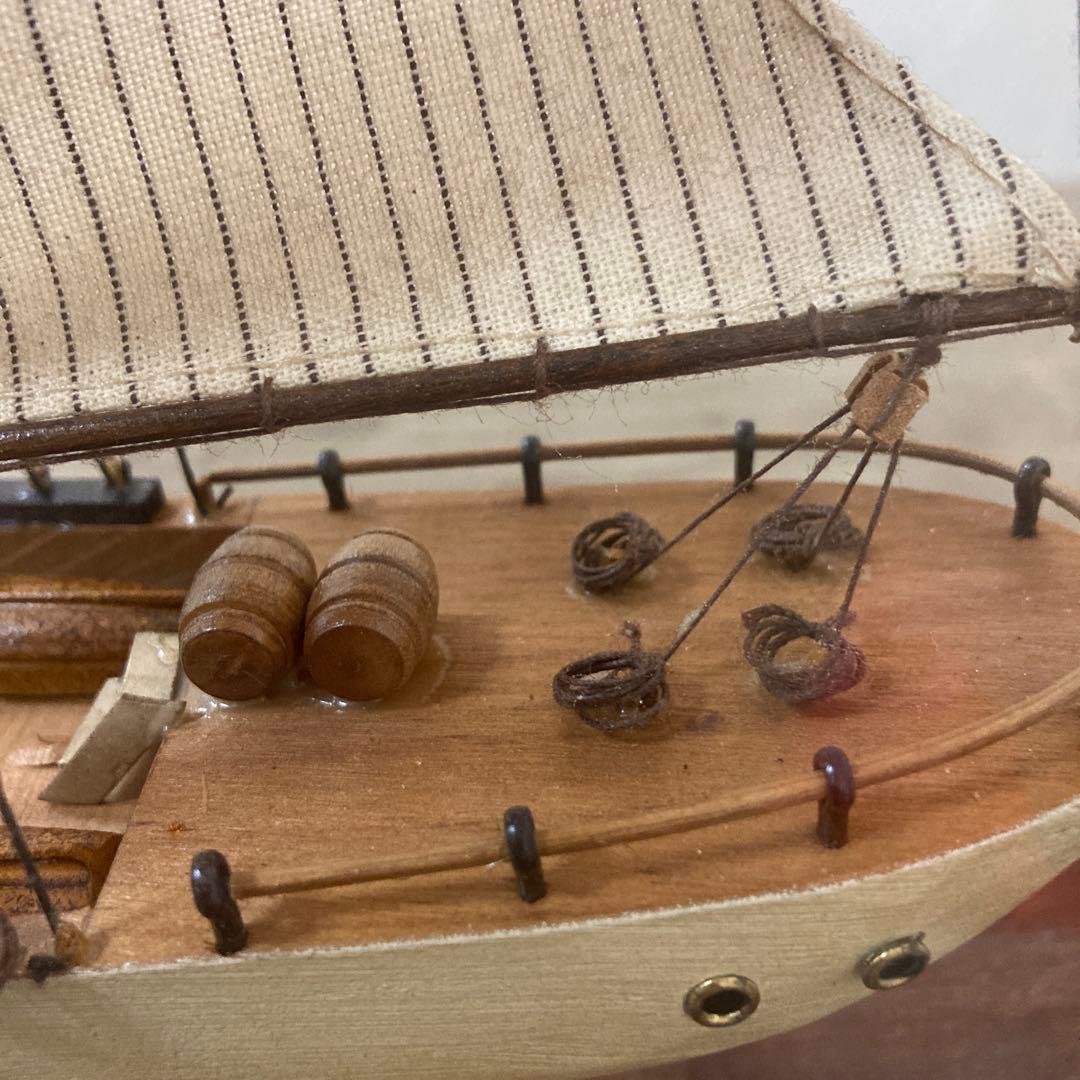 大型　木製船模型　ゴレタ・ドス・パロス　精密　模型　ビンテージ