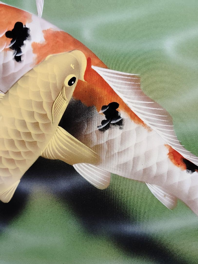 掛軸　林正仙　大入鯉　美品