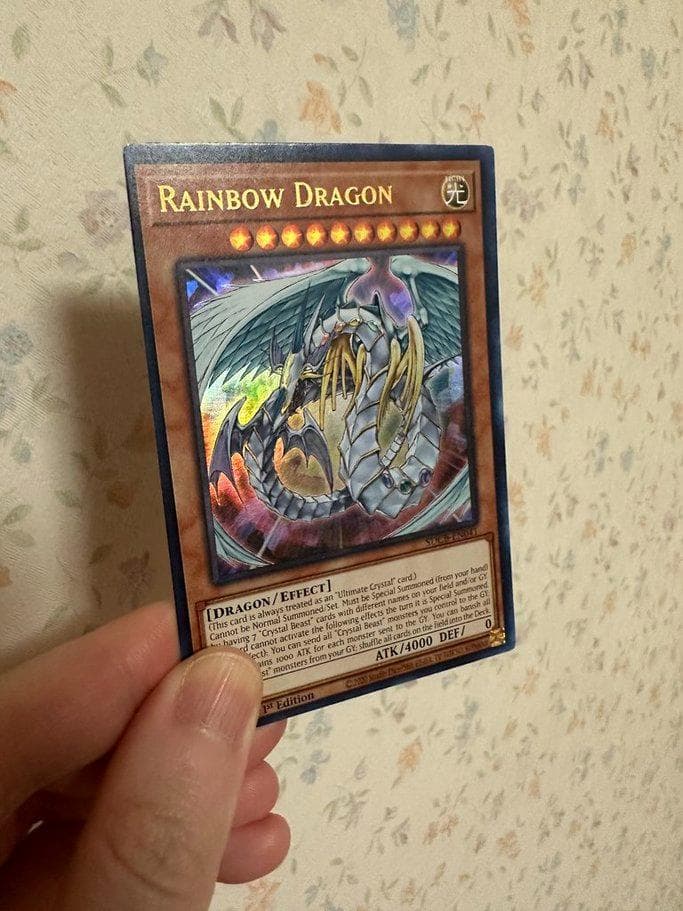 【新品未使用】英語版遊戯王カード　レインボードラゴン レア