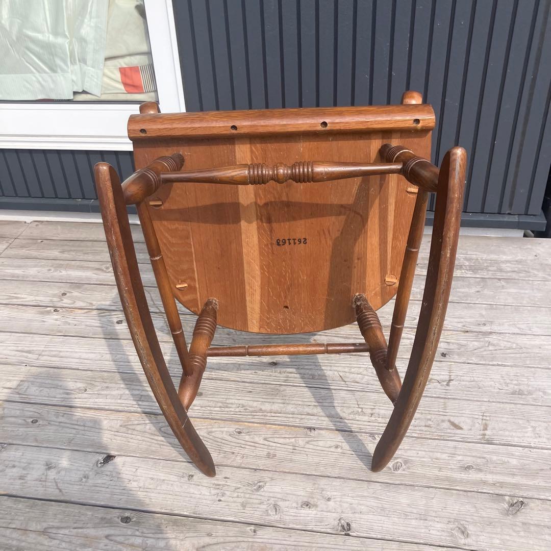 昭和レトロ 飛騨産業 キツツキ 木製 ロッキングチェア アームチェア 古家具