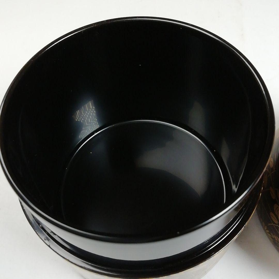 Ｗ１７７　茶器　『菊桐秋草蒔絵』『中谷秀斉 作』『棗』　共箱　茶道具