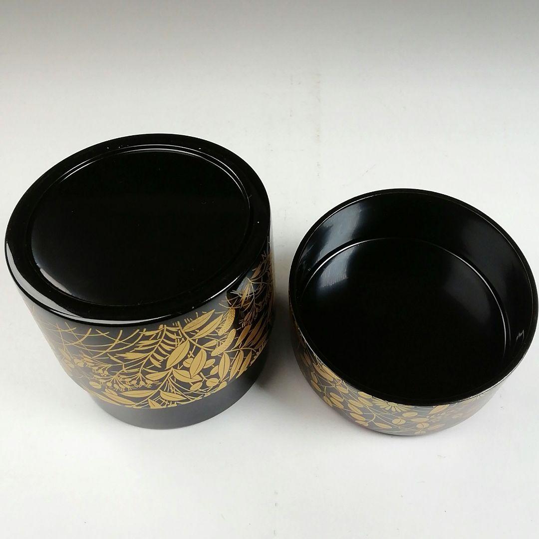 Ｗ１７７　茶器　『菊桐秋草蒔絵』『中谷秀斉 作』『棗』　共箱　茶道具